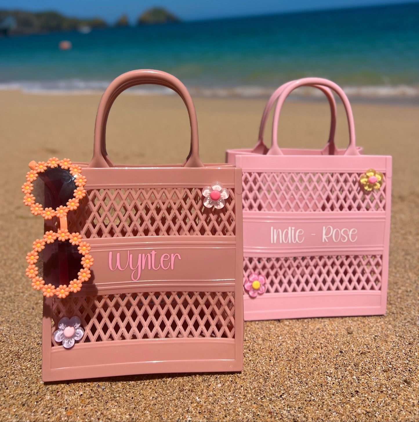 Personalised Jelly Tote Charm Bag