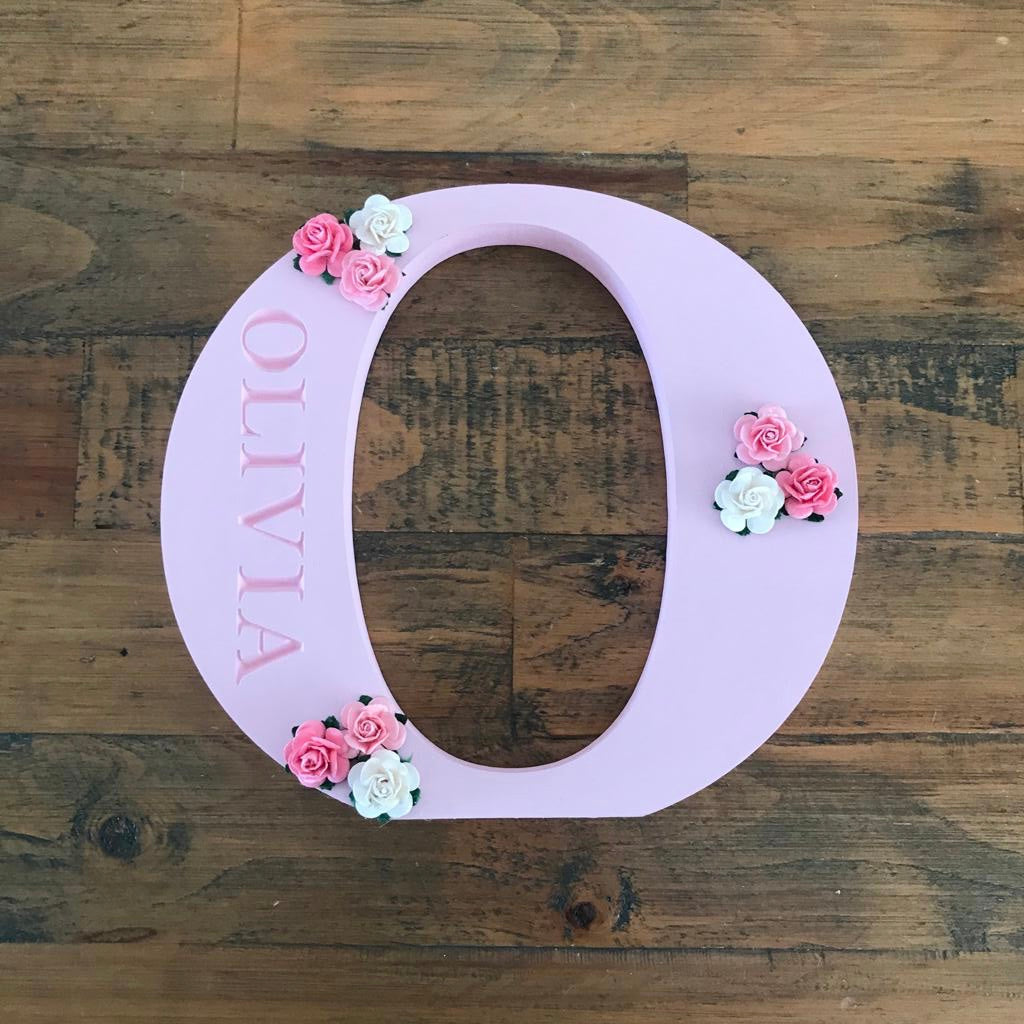 Personalised Nursery Letter | Floral Wooden Letter | Flower Girl Gift | New Baby Gift | Name Letter | Free Standing