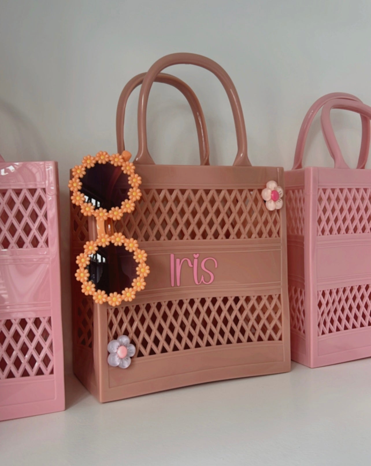 Personalised Jelly Tote Charm Bag