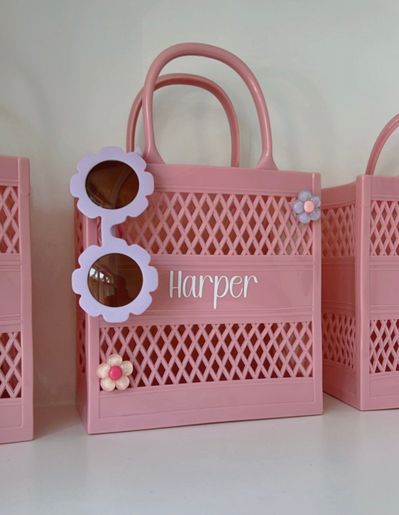 Personalised Jelly Tote Charm Bag