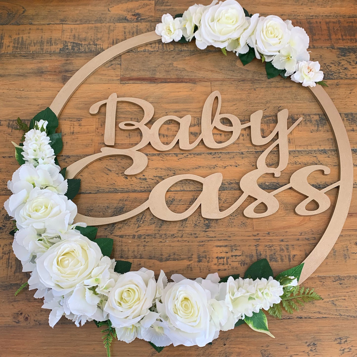 Personalised Baby Flower Hoop | Baby Shower Gift | New Baby Gift | Baby Shower Decor | Nursery Decor