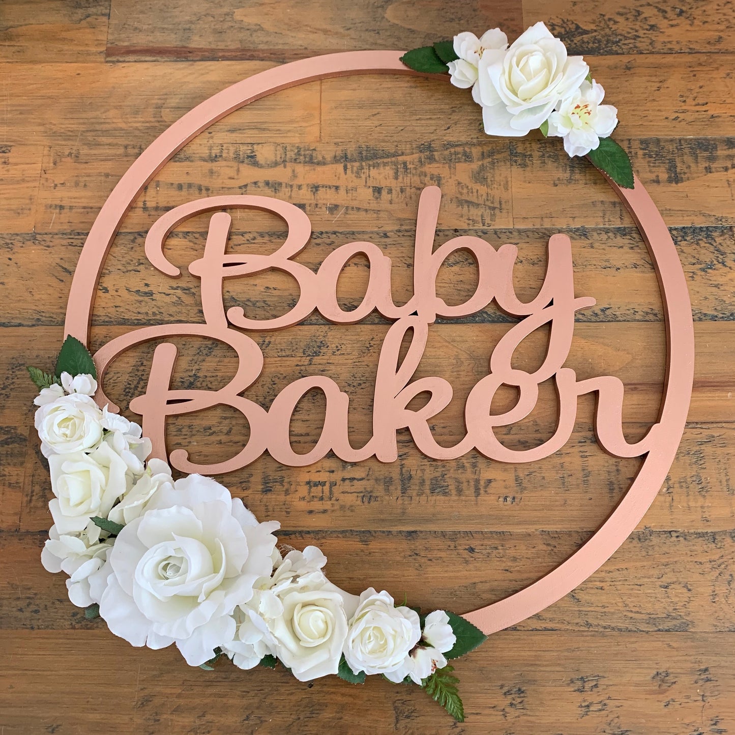 Personalised Baby Flower Hoop | Baby Shower Gift | New Baby Gift | Baby Shower Decor | Nursery Decor