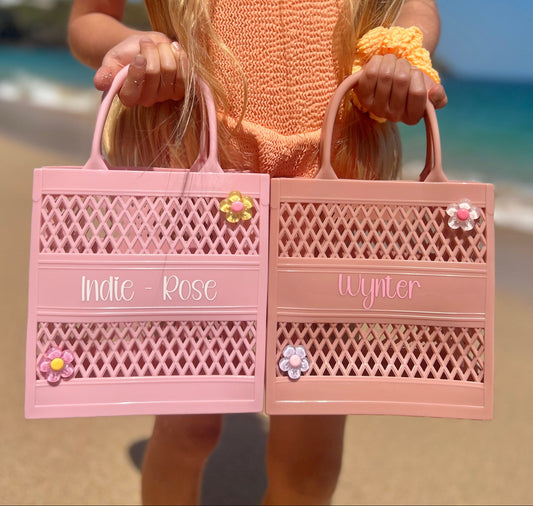 Personalised Jelly Tote Charm Bag