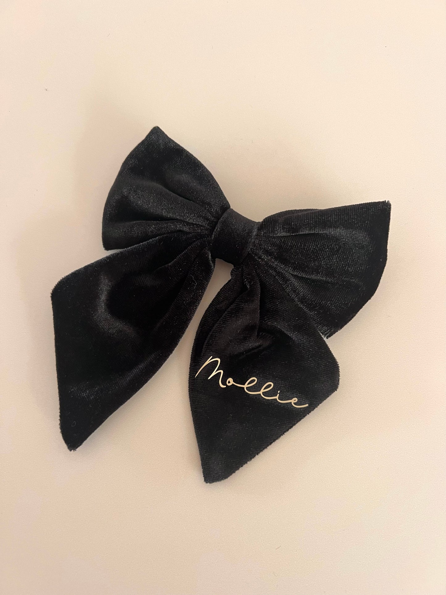 Personalised Christmas Velvet Hair Bows